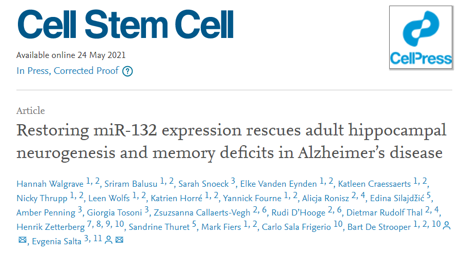 《Cell Stem Cell》：“小分子”让阿尔茨海默病患者的大脑“返老还童”(图2)