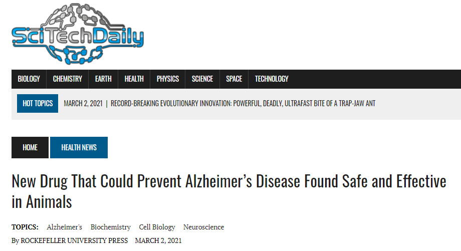 新药物发现：可安全有效的预防阿尔茨海默病(图1)