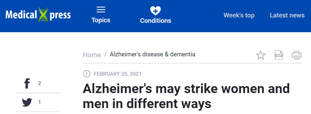 为什么阿尔茨海默病患者大部分是女性？(图1)